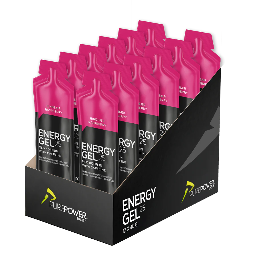 Energy Gel Hindber Koffein 12x40g