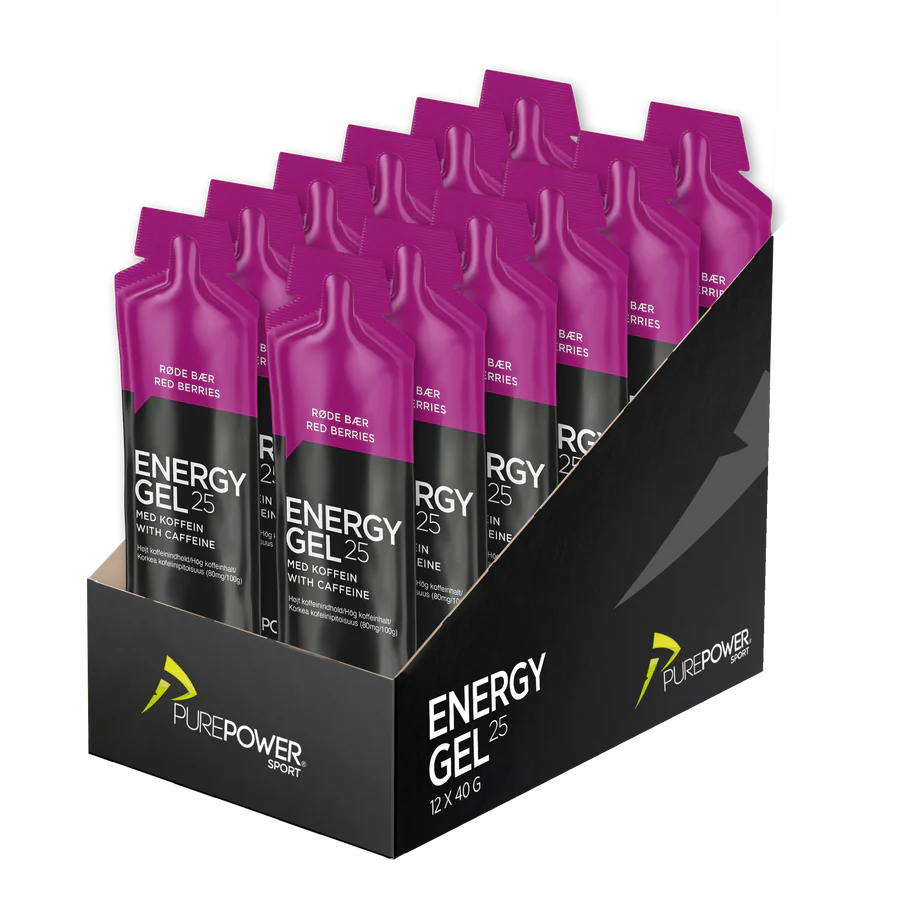 Energy Gel Røde bær Koffein 12x40g